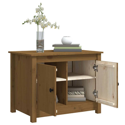 Tavolino da Salotto ambra 71x49x55 cm in Legno Massello di Pino