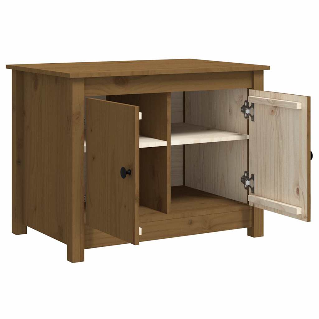 Tavolino da Salotto ambra 71x49x55 cm in Legno Massello di Pino