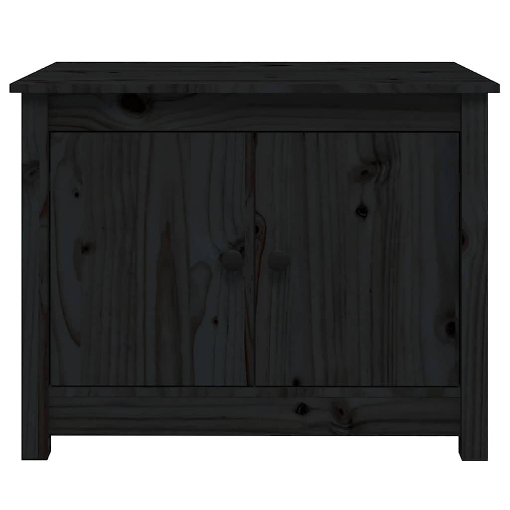 Tavolino da Salotto Nero 71x49x55cm in Legno Massello di Pino | homemem39