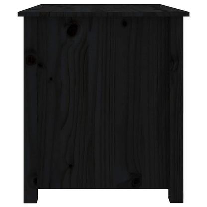 Tavolino da Salotto Nero 71x49x55cm in Legno Massello di Pino | homemem39