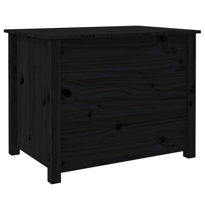 Tavolino da Salotto Nero 71x49x55cm in Legno Massello di Pino