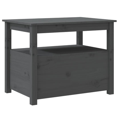 Tavolino da Salotto Grigio 71x49x55cm in Legno Massello di Pino | homemem39