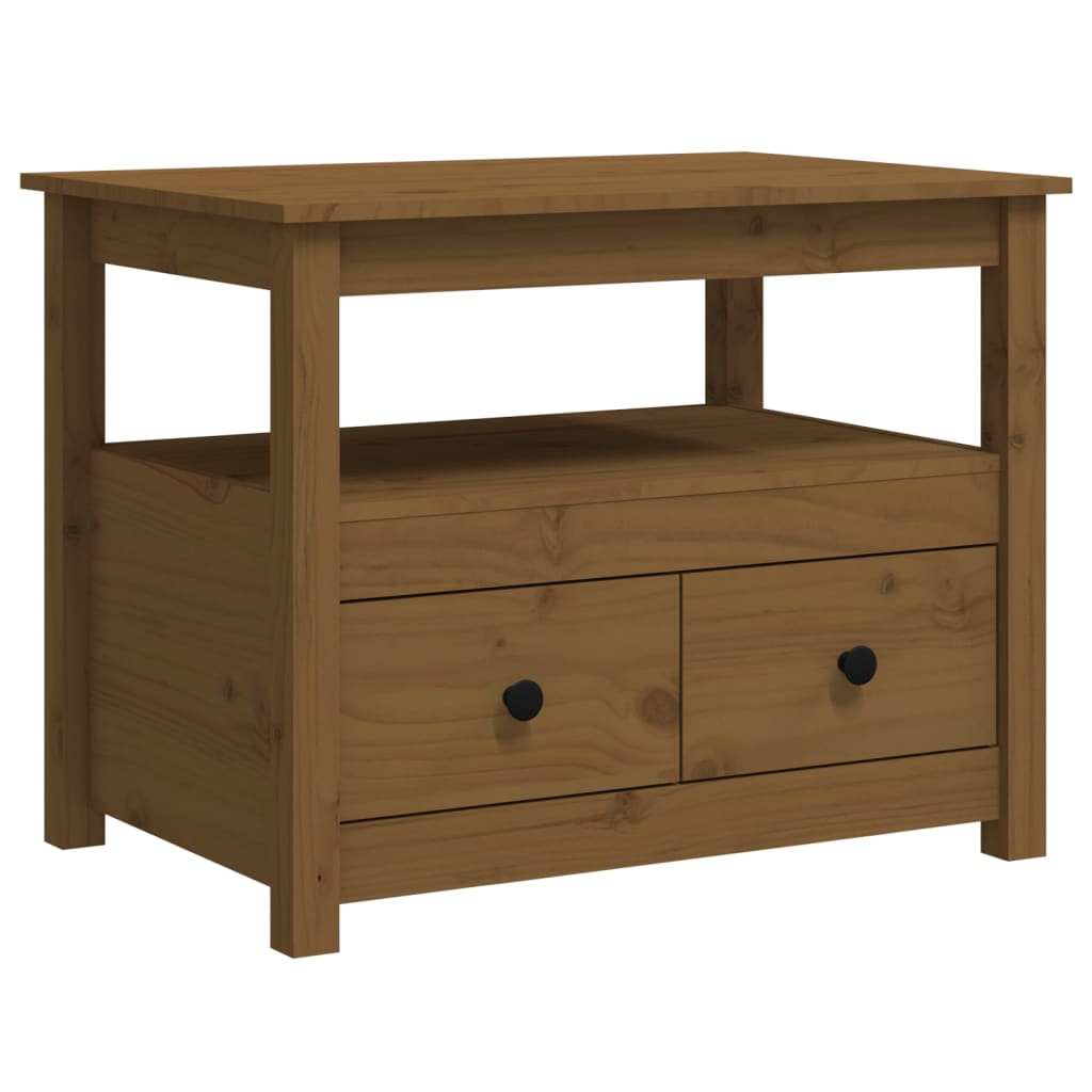 Tavolino da Salotto ambra 71x49x55 cm in Legno Massello di Pino | homemem39