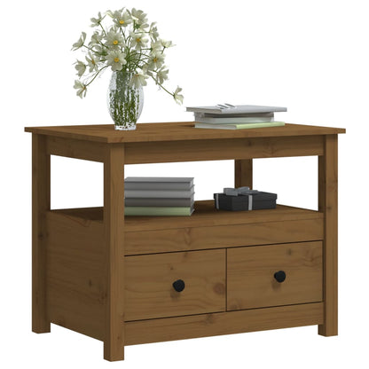 Tavolino da Salotto ambra 71x49x55 cm in Legno Massello di Pino | homemem39