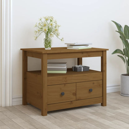 Tavolino da Salotto ambra 71x49x55 cm in Legno Massello di Pino | homemem39