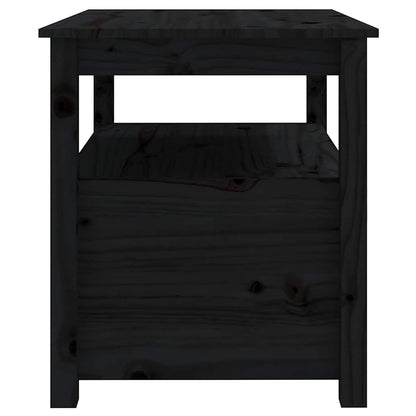 Tavolino da Salotto Nero 71x49x55cm in Legno Massello di Pino | homemem39