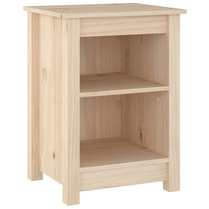 Comodini 2 pz Grigi 40x35x55 cm in Legno Massello di Pino - homemem39