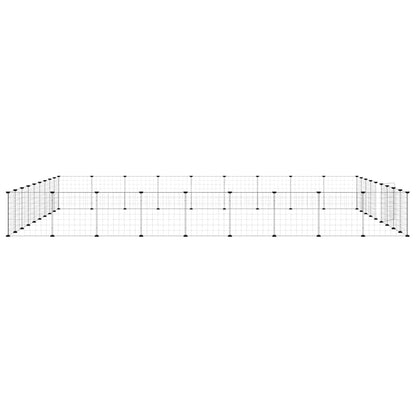 Animal Cage 36 Panels with Black Door 35x35 cm Steel
