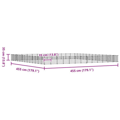 Animal Cage 52 Panels with Black Door 35x35 cm Steel