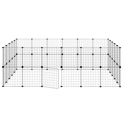 Animal Cage 44 Panels with Black Door 35x35 cm Steel