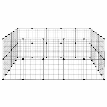 Animal Cage 44 Panels with Black Door 35x35 cm Steel