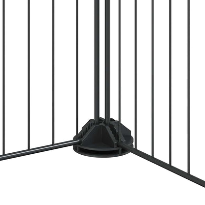 Animal Cage 8 Panels with Black Door 35x35 cm Steel