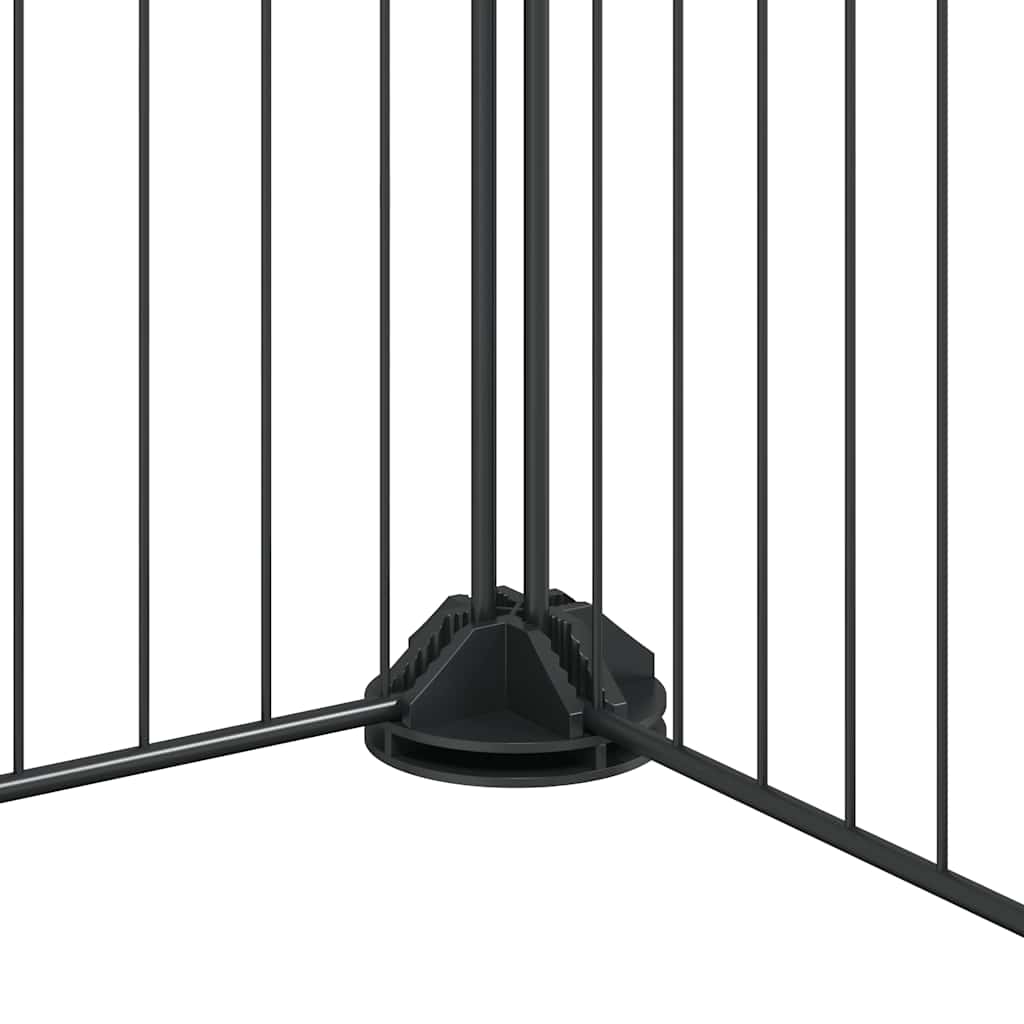 Gabbia per Animali 12 Pannelli con Porta Nero 35x35 cm Acciaio