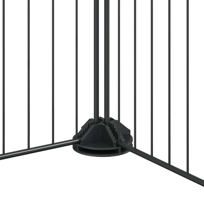 Gabbia per Animali 12 Pannelli con Porta Nero 35x35 cm Acciaio