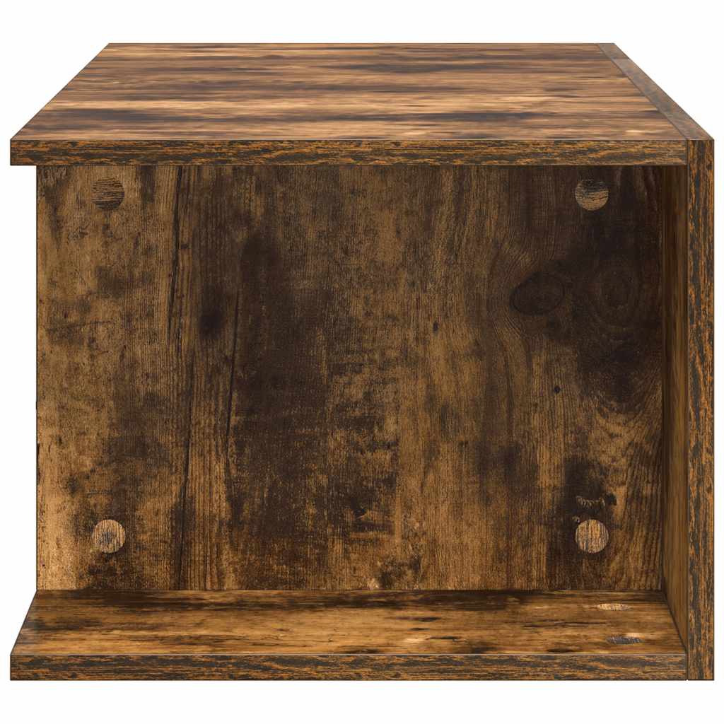 Mobile Porta TV con Luci LED Rovere Fumo 90x39x30 cm