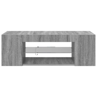 Mobile Porta TV con Luci LED Grigio Sonoma 90x39x30 cm - homemem39