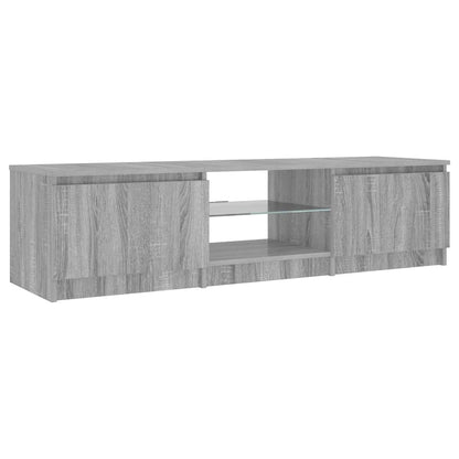 Mobile Porta TV con Luci LED Grigio Sonoma 140x40x36 cm