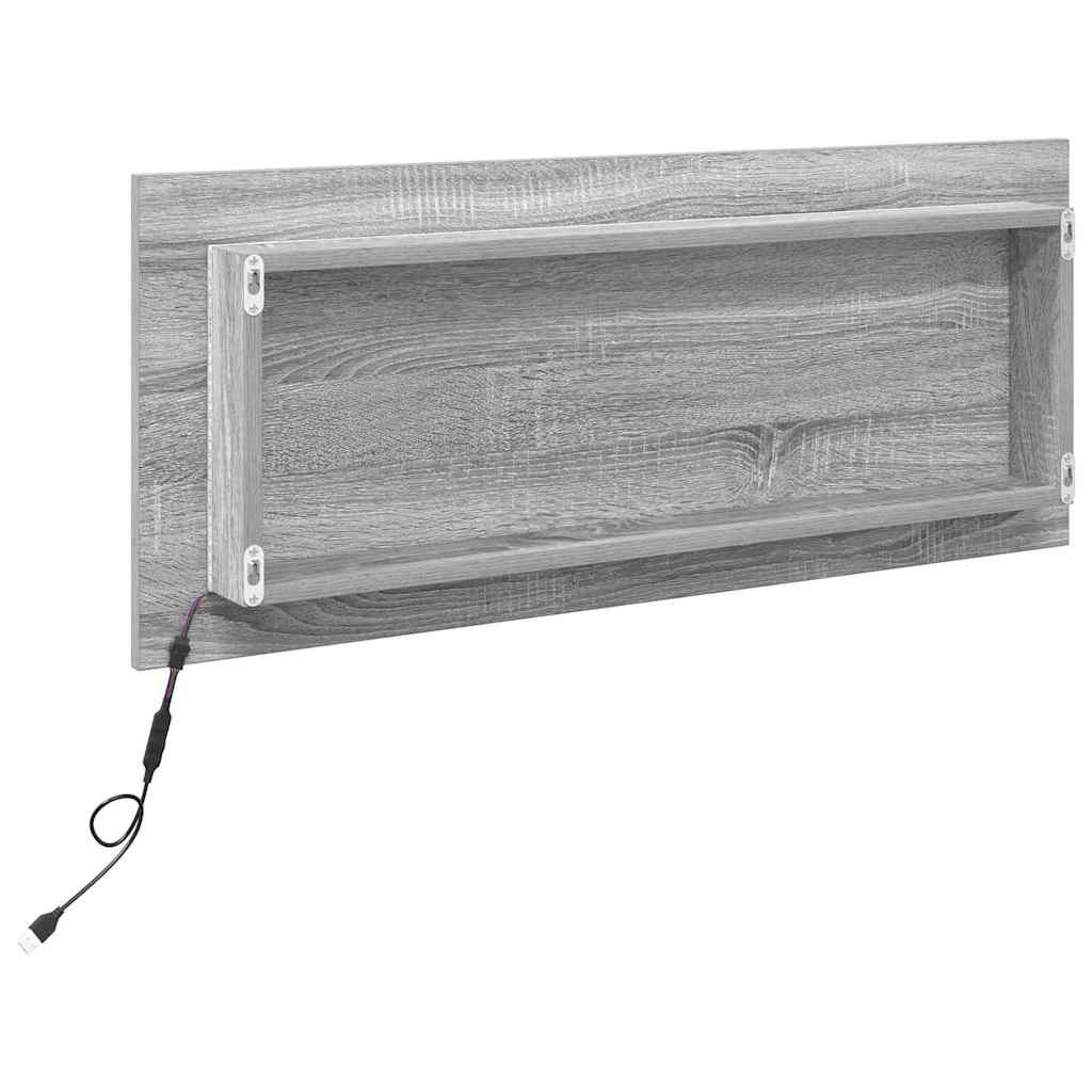 Specchio Grigio Sonoma 90 x 8,5 x 37 cm Legno multistrato | homemem39