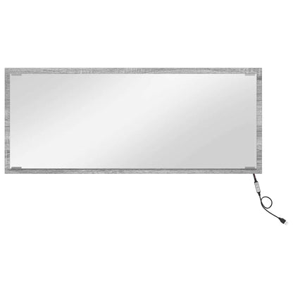 Specchio Grigio Sonoma 90 x 8,5 x 37 cm Legno multistrato | homemem39