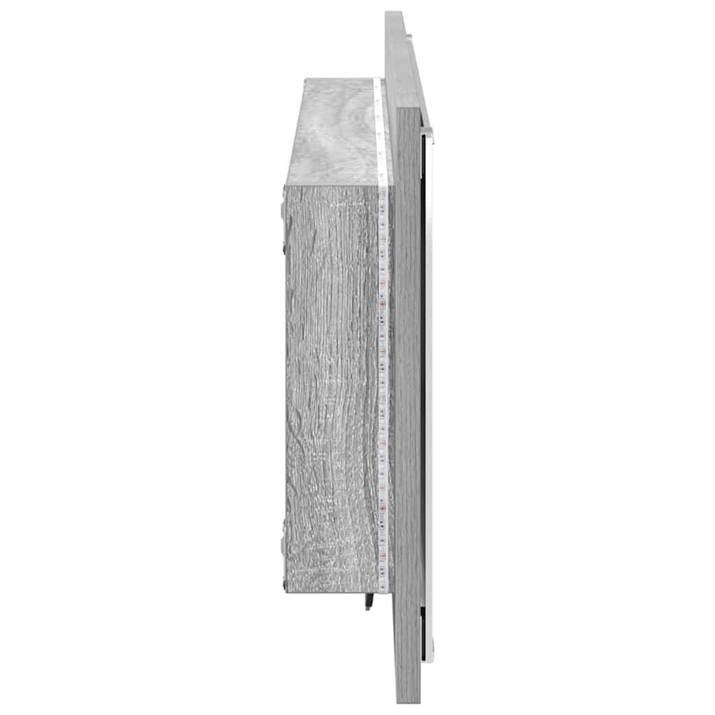 Specchio Grigio Sonoma 90 x 8,5 x 37 cm Legno multistrato | homemem39