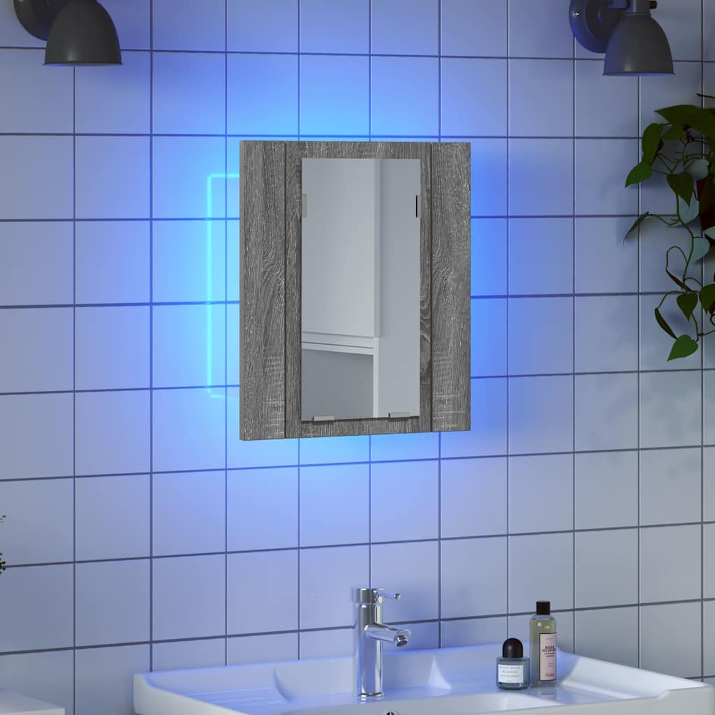 Mobile da Bagno Grigio Sonoma 40x12x45cm in Legno Multistrato