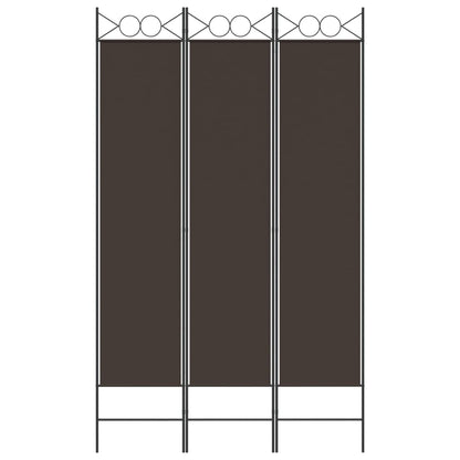 Divisorio a 3 Pannelli Marrone 120x200 cm in Tessuto | homemem39