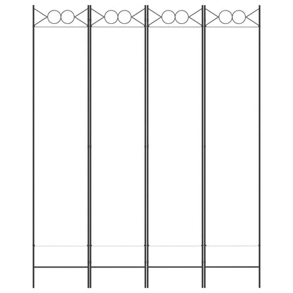 Divisorio a 4 Pannelli Bianco 160x200 cm Tessuto - homemem39