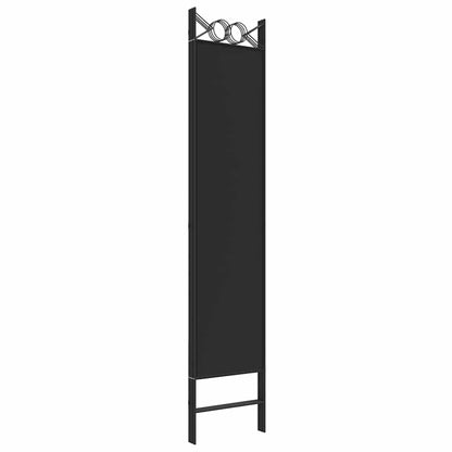 Divisorio a 4 Pannelli Nero 160x200 cm in Tessuto | homemem39