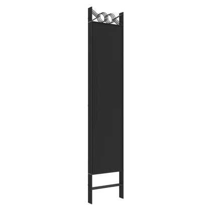 Divisorio 5 Pannelli Nero 200x200 cm Tessuto | homemem39