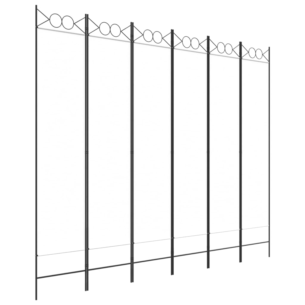 Divisorio a 4 Pannelli Bianco 240x200 cm Tessuto - homemem39