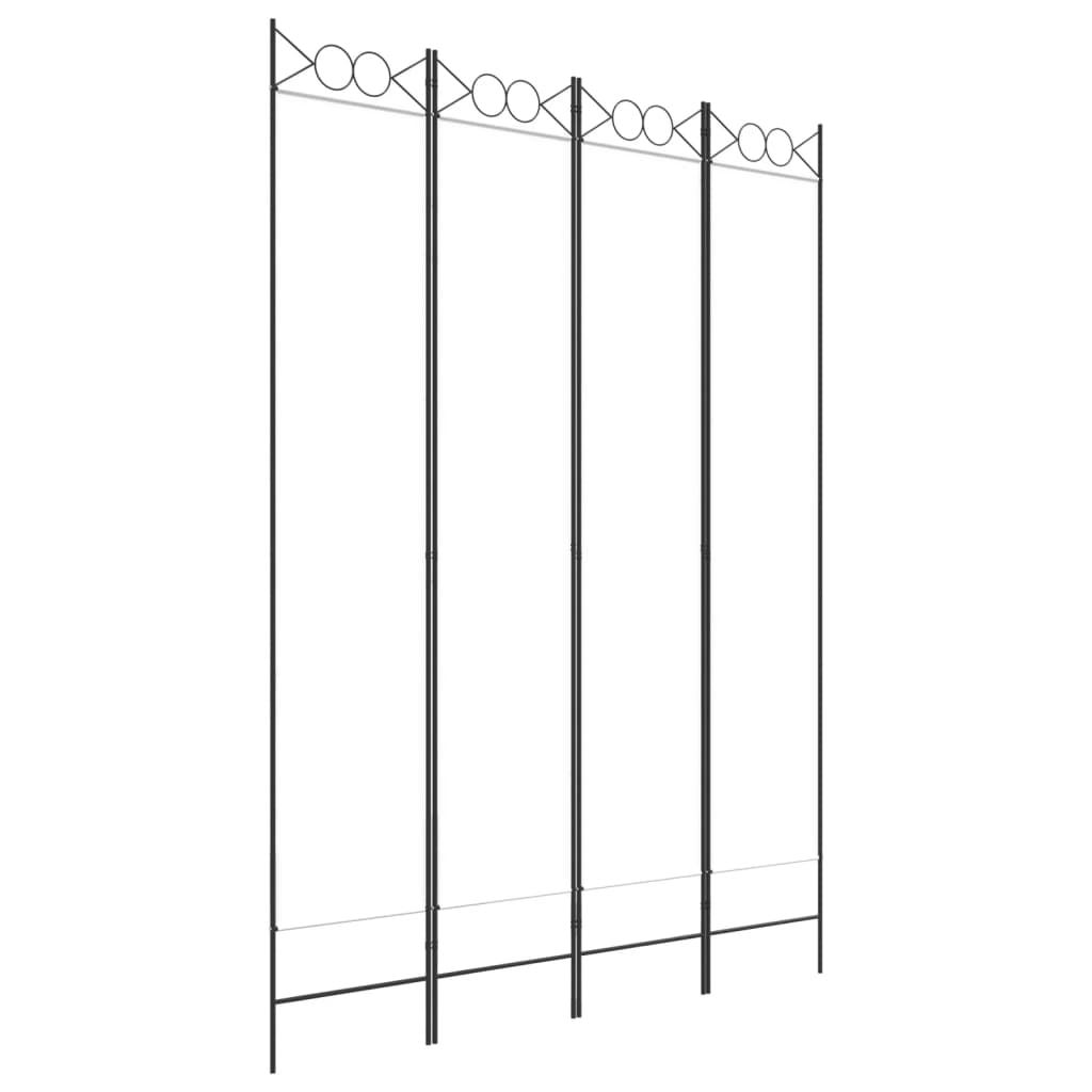 Divisorio a 4 Pannelli Bianco 160x220 cm Tessuto | homemem39