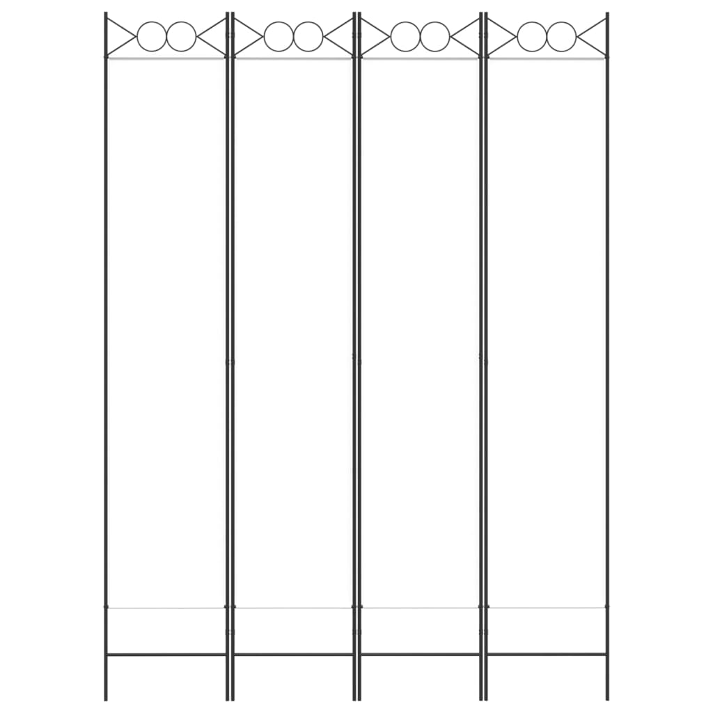 Divisorio a 4 Pannelli Bianco 160x220 cm Tessuto | homemem39