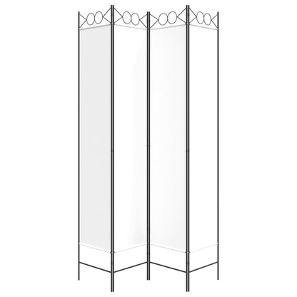 Divisorio a 4 Pannelli Bianco 160x220 cm Tessuto - homemem39