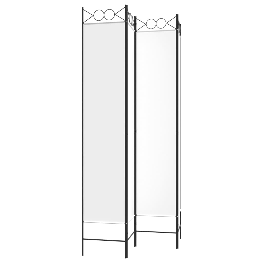 Divisorio a 4 Pannelli Bianco 160x220 cm Tessuto | homemem39