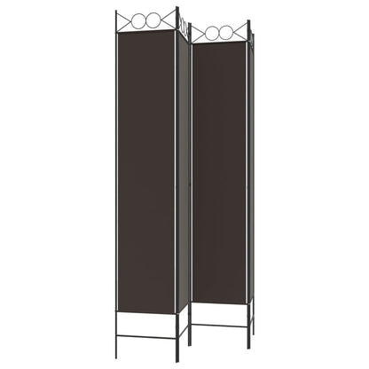 Divisorio a 4 Pannelli Marrone 160x220 cm in Tessuto | homemem39