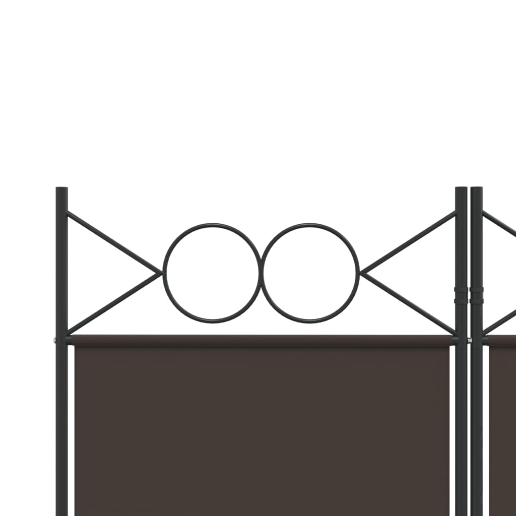 Divisorio a 4 Pannelli Marrone 160x220 cm in Tessuto | homemem39