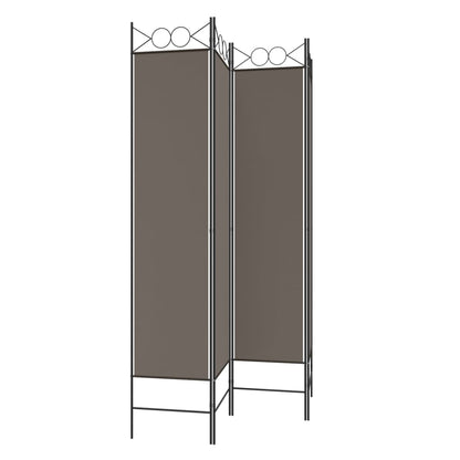 Divisorio a 4 Pannelli Antracite 160x220 cm Tessuto - homemem39