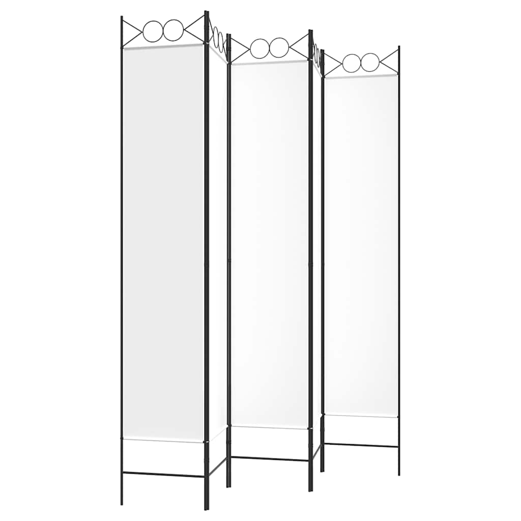 Divisorio a 5 Pannelli Bianco 200x220 cm Tessuto - homemem39
