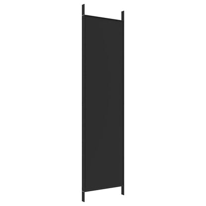 Divisorio a 3 Pannelli Nero 150x200 cm in Tessuto