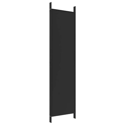 Divisorio a 4 Pannelli Nero 200x200 cm in Tessuto - homemem39