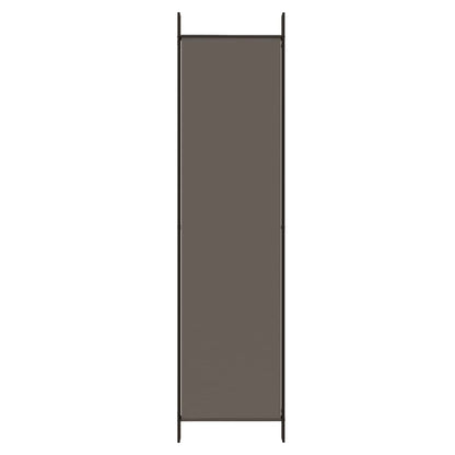 Divisorio a 5 Pannelli Antracite 250x200 cm Tessuto - homemem39