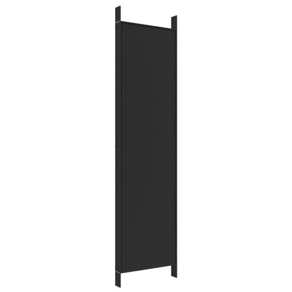 Divisorio 5 Pannelli Nero 250x200 cm Tessuto - homemem39
