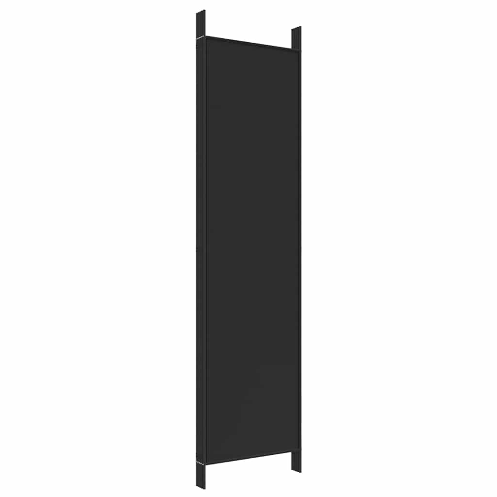 Divisorio 5 Pannelli Nero 250x200 cm Tessuto - homemem39