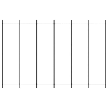 Divisorio a 6 Pannelli Bianco 300x200 cm Tessuto - homemem39