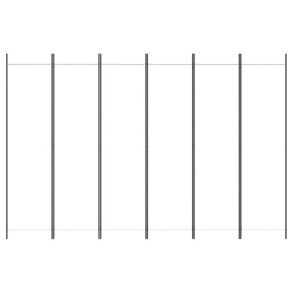 Divisorio a 6 Pannelli Bianco 300x200 cm Tessuto - homemem39