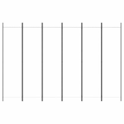 Divisorio a 6 Pannelli Bianco 300x200 cm Tessuto