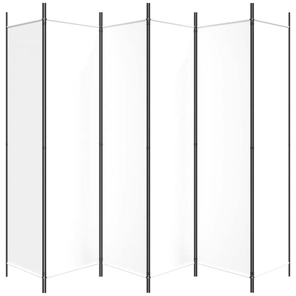 Divisorio a 6 Pannelli Bianco 300x200 cm Tessuto - homemem39