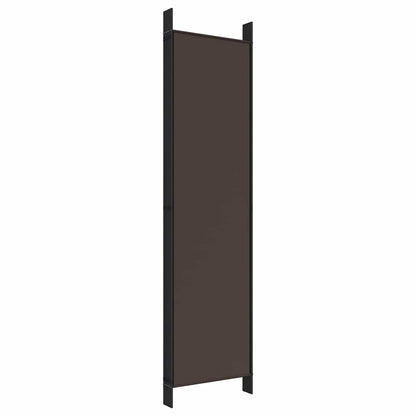 Divisorio a 6 Pannelli Marrone 300x200 cm in Tessuto
