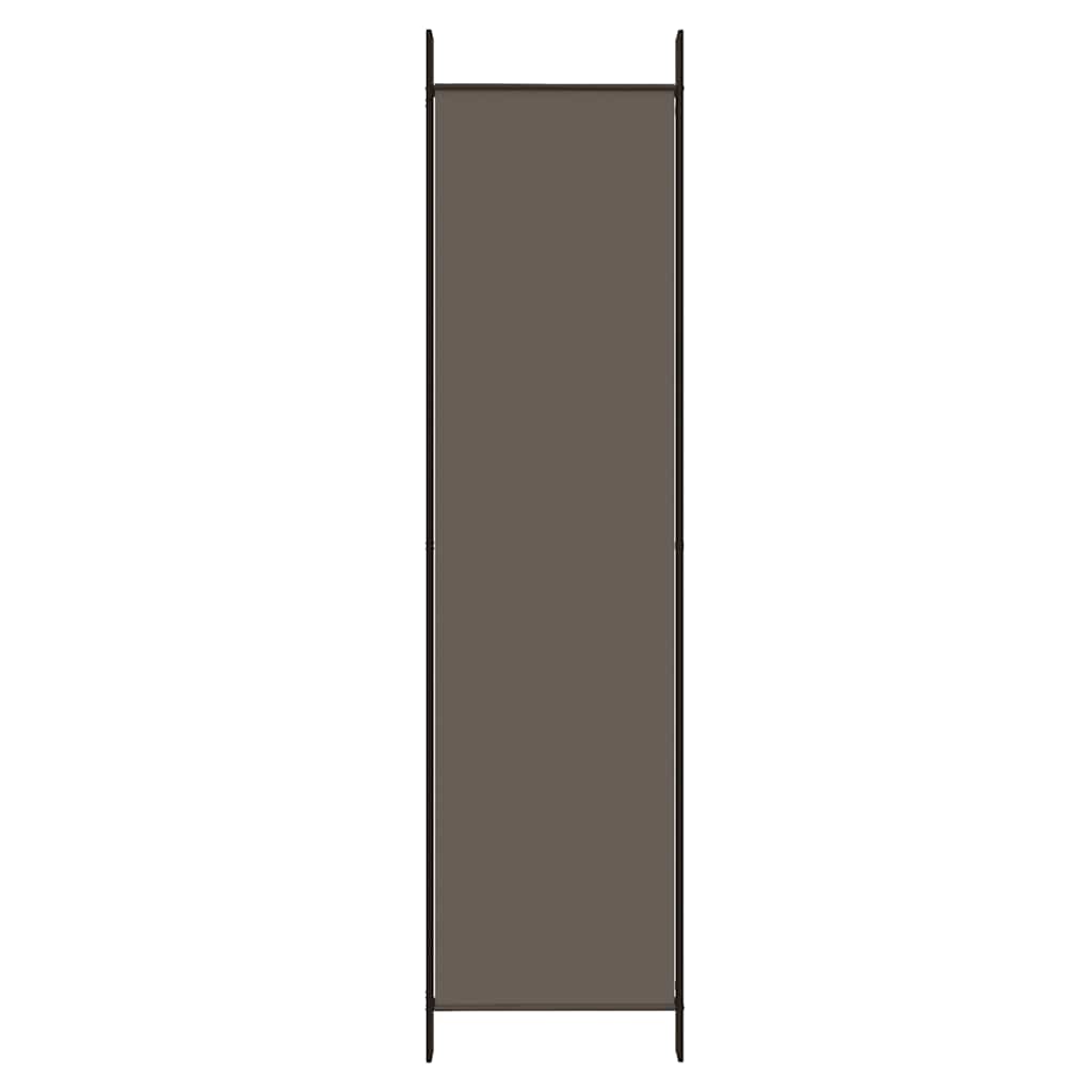Divisorio a 6 Pannelli Antracite 300x200 cm Tessuto - homemem39