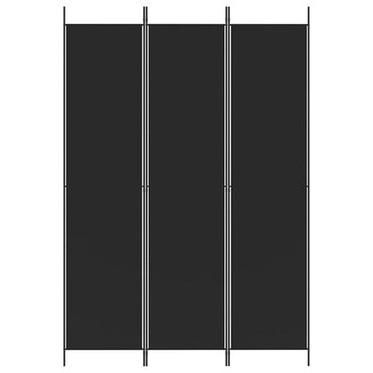 Divisorio a 3 Pannelli Nero 150x220 cm in Tessuto - homemem39
